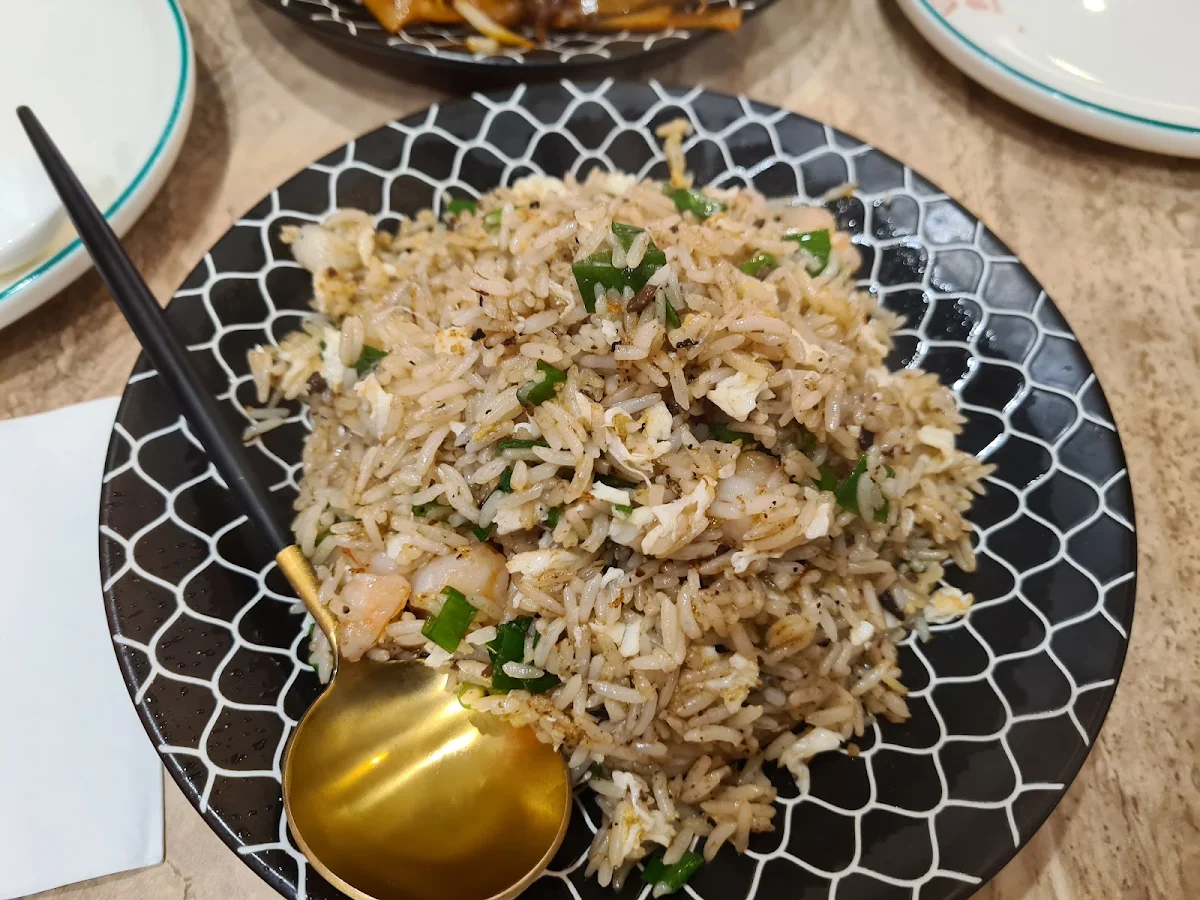 seafood fried rice with black truffle sauce 海鲜蛋白黑松露炒饭, Fortune Dumpling